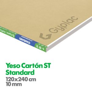 Yeso Cartón Gyplac 10mm 1.20 X 2.40 Mt